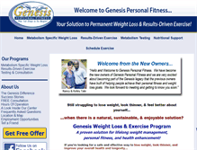 Tablet Screenshot of genesispersonalfitness.com